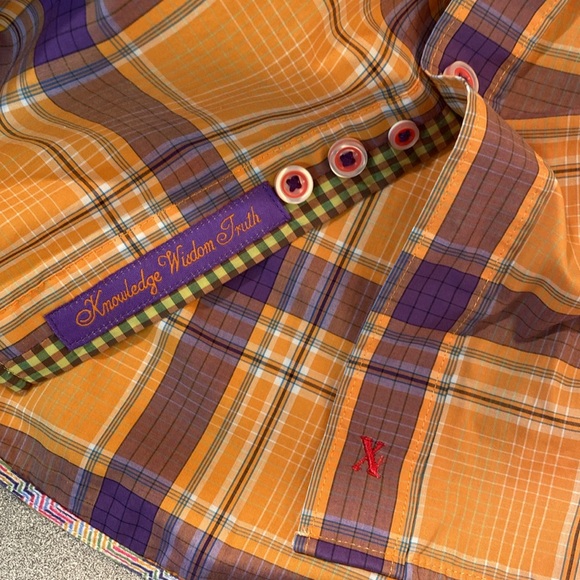 Robert Graham X - short sleeve plaid shirt. Size L - Picture 6 of 11